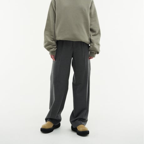 『HIFIFNK』  alden wool trousers pants (Grey)