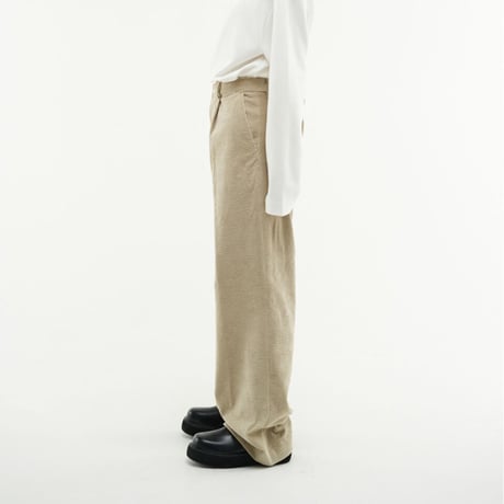 『HIFIFNK』  コーデュロイスナップパンツ (Beige)