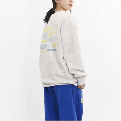 『OKENS SEOUL 』 Vaccinated RISE crewneck  (Oatmeal)