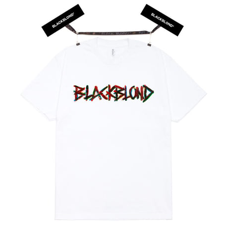 『BLACKBLOND』 　ペインテッドグラフィティーロゴ半袖 Tシャツ (White)