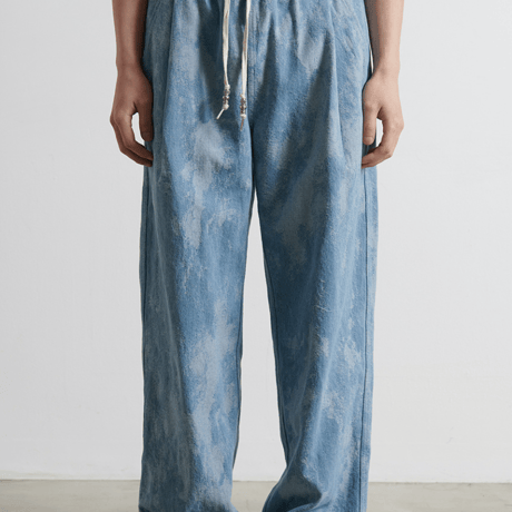 『BY.L 』 ワンウォッシュベンディングパンツ (Light Indigo)