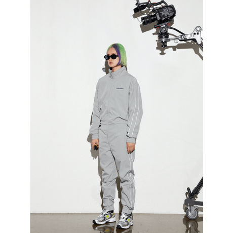 『Code:graphy』 　PIPING JUMP SUIT (Grey)