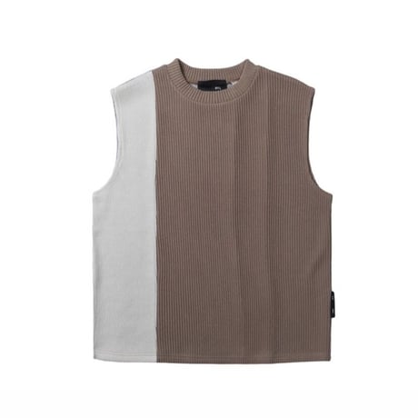 『 BY:L 』 　ファブリックミックスベスト  (Beige)
