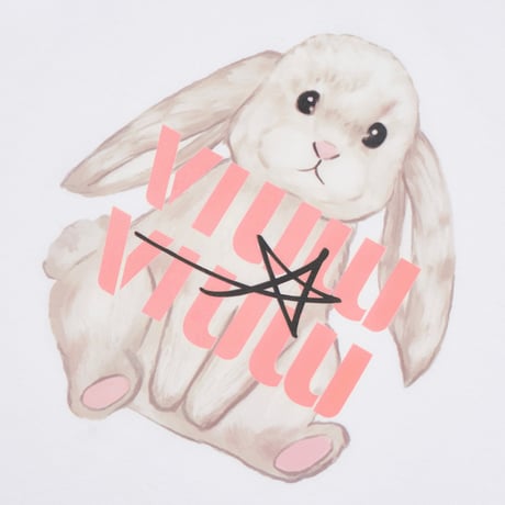 『VETEZE』 　ライジングラビットハーフ Tシャツ  (White)