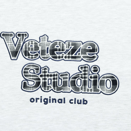 『VETEZE』 　スタジオチェックスウェット (Light Grey)