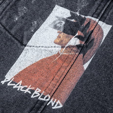 『BLACKBLOND』 　インフェルノクロップデニムパンツ (Chacoal)