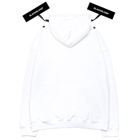 『BLACKBLOND』 　カバードロゴパーカー (White)