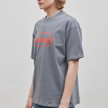 『Verynineflux』  オーバル  Tシャツ (Charcoal)