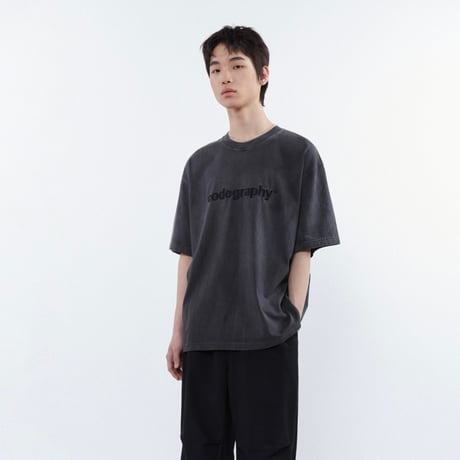 『Code:graphy』 　pigment  codegraphy logo t-shirt (Charcoal)