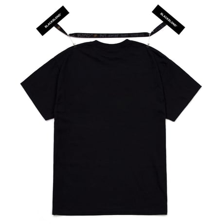 『BLACKBLOND』  オリジナルセンターロゴショーツスリーブ Tシャツ (Black)