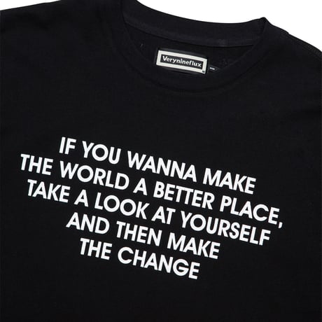 『Verynineflux』  インストラクション  Tシャツ (Black)