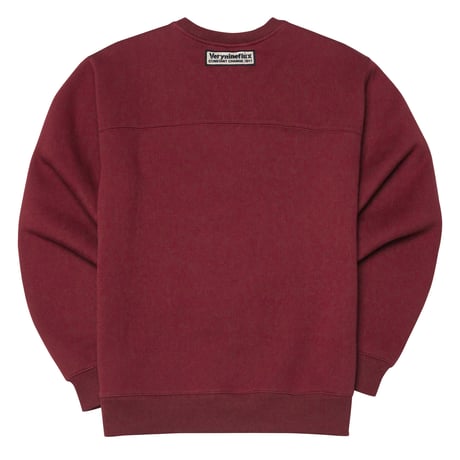 Verynineflux SUNSET CURLY CREWNECK (Burgundy / Beige)