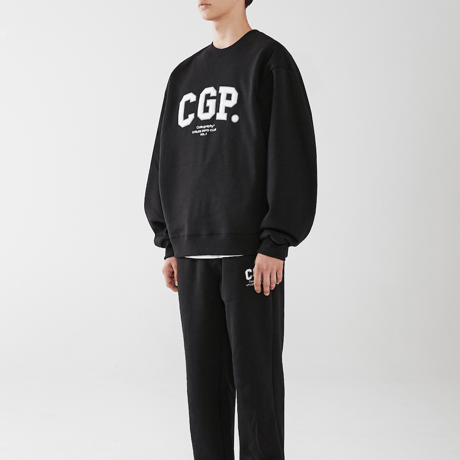 『Code:graphy』 　アップリケロゴスウェット (Black)