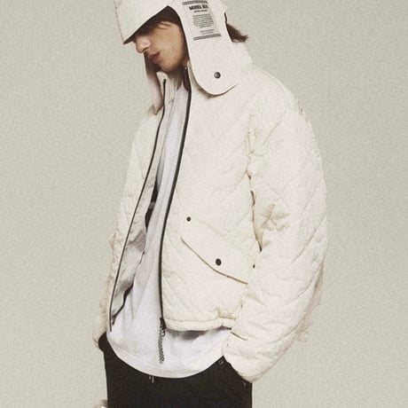 『MURRA AER 』  halogen quilted short blouson (Cream)