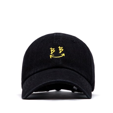 『BLACKBLOND』  スマイルロゴデニムキャップ (Black)