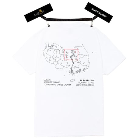 『BLACKBLOND X MAISON』 　ショートスリーブ Tシャツ (White)