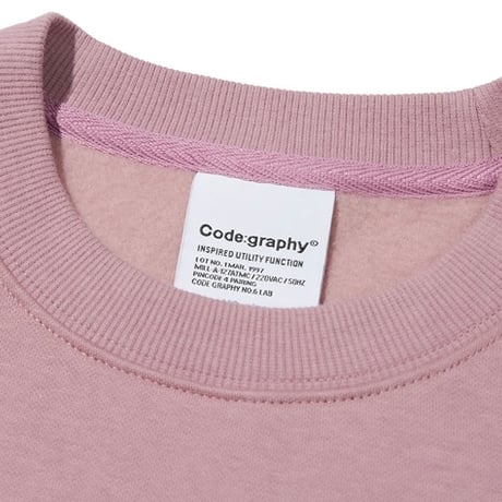 『Code:graphy』 　アーチロゴスウェット (Indi Pink)