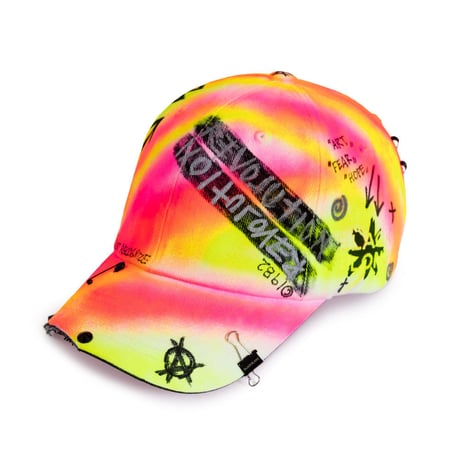 『BLACKBLOND』  サイドロゴロリポップグラフィティキャップ (Pink/Neon)