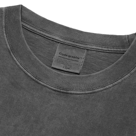 『Code:graphy』 　pigment  codegraphy logo t-shirt (Charcoal)