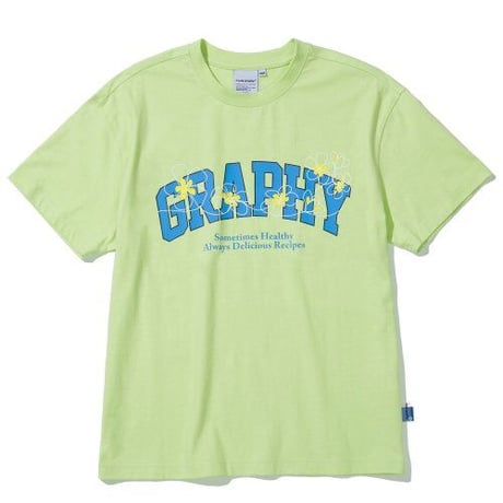 『Code:graphy』 　フラワーロゴ Tシャツ (Melon)