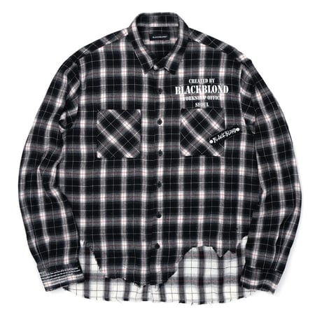 『BLACKBLOND』　No Sympathy Layered Check Shirt (Black)