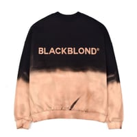『BLACKBLOND』　bleached classic logo crewneck sweatshirt (Black)
