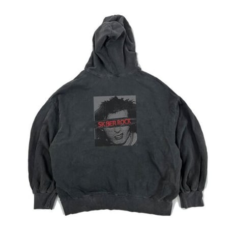 『SK8ER ROCK』 　パンクロックピグメントジップパーカー (Dark Gray)