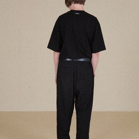 『VETEZE』 　パピーランサタデーハーフ Tシャツ  (Black)