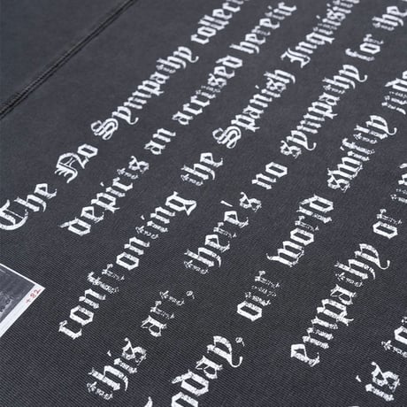 『BLACKBLOND』　crushed faith pigment t-shirt (Charcoal)