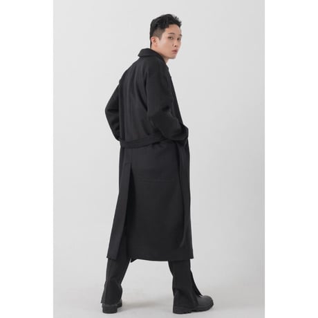 『 BY:L 』 　オーバーサイズウールマキシコート  (Black)