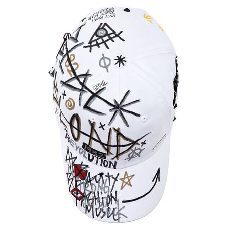 『BLACKBLOND』  プレートロゴモンスターキャップ (White)