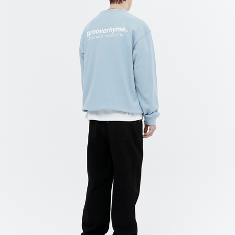 『grooverhyme』 　NYC ロケーションスウェット (Light Blue)