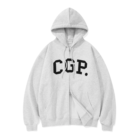『Code:graphy』 　arch logo hoodie zip-up (Light Grey)