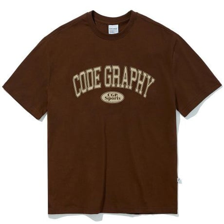 『Code:graphy』 　ellips archlogo t-shirt (Brown)