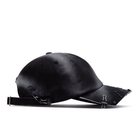 『BLACKBLOND』  ゴーストスローガンパッチロゴキャップ (Black)