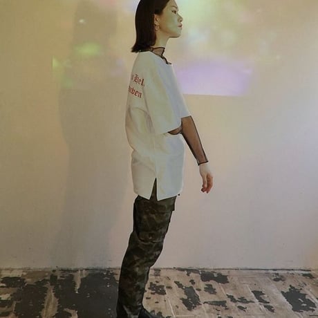 『LOUPS BLANCS』 ホットスタッフボートネック Tシャツ (White)