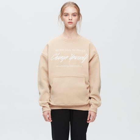 『Verynineflux』   　オートグラフスウェット (Beige)