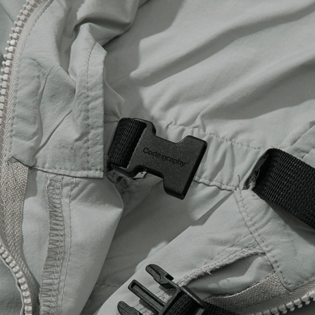 『Code:graphy』 　PIPING JUMP SUIT (Grey)