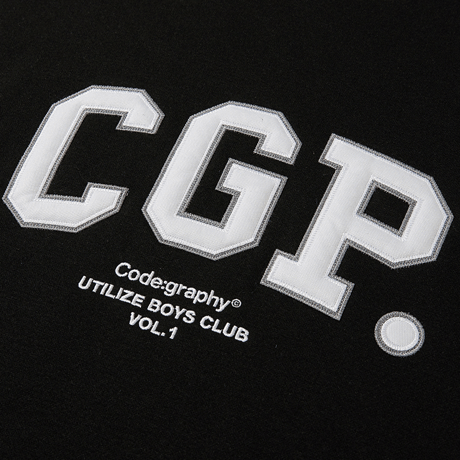 『Code:graphy』 　アップリケロゴスウェット (Black)