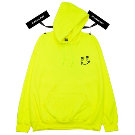 『BLACKBLOND』 　リフレクションクラシックスマイルロゴパーカー (Neon)