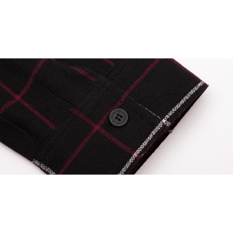 『BLACKBLOND』ブルータルレイヤードチェックシャツ (Black)