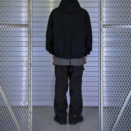 『DRUG PRODUCT 』 　サイドジッパーナイロンベルトパンツ (Black)