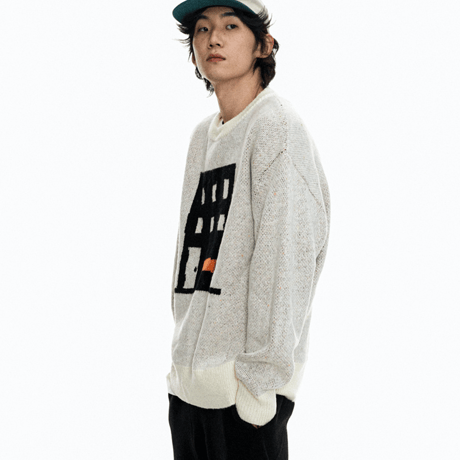 『FREAKISH BUILDING』 TANO KNIT SWEATER (Ivory)
