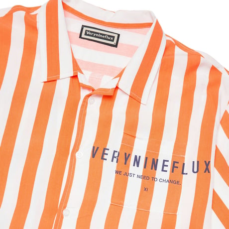 『Verynineflux』 ベリーショートスリーブシャツ (Orange)