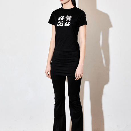 『VETEZE』 　ABA Star Ribbon Half Tshirt  (Black)