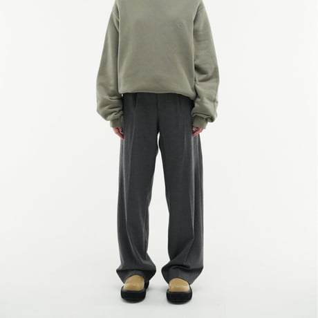 『HIFIFNK』  alden wool trousers pants (Grey)