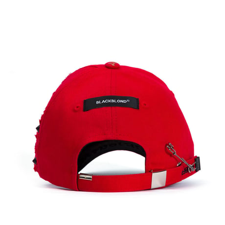 『BLACKBLOND』  ビヨンドグラフィティーロゴダブルバイザーキャップ (Red)