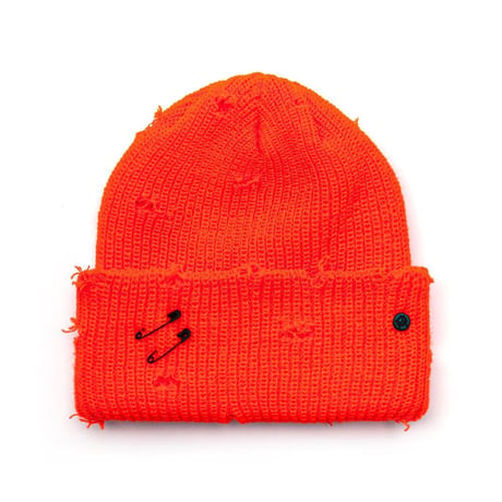 『BLACKBLOND』    リップトカスタムロングニット帽 (Orange)