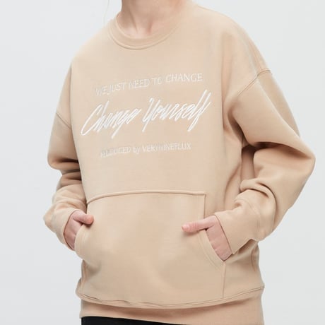 『Verynineflux』   　オートグラフスウェット (Beige)