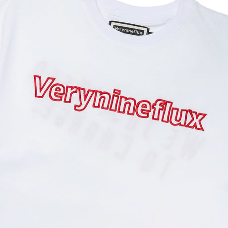 『Verynineflux』  ダイアゴナル Tシャツ (White)